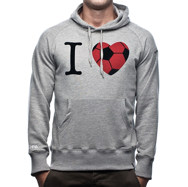 Bild von COPA Football - I Love Football Hooded Sweater - Grey Melee