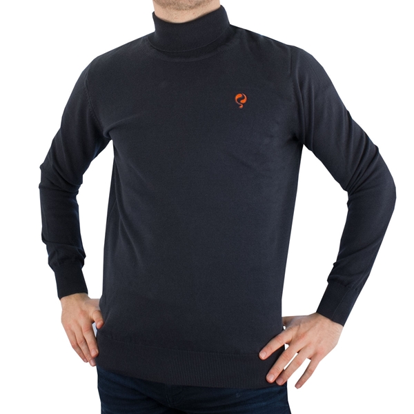 Bild von Quick / Q1905 - Canvey Turtleneck Sweater - Deep Navy/ Orange