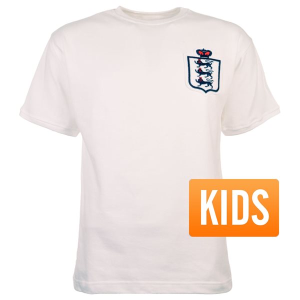 Bild von England Retro Fußball Trikot - Weiss