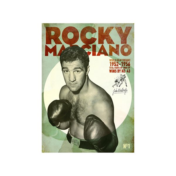 Bild von John Woodbridge - Poster Rocky Marciano (70 x 50 cm)