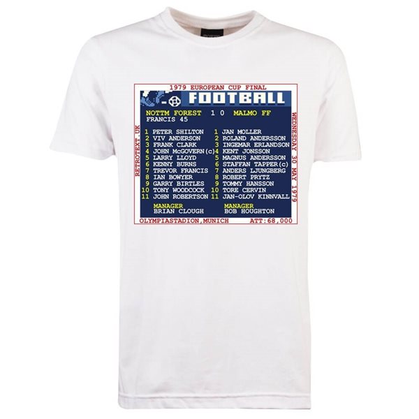 Bild von TOFFS - European Cup Final 1979 (Nottingham Forest) Retrotext T-Shirt - Weiss