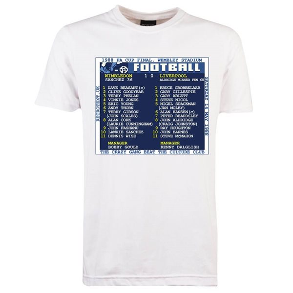 Bild von TOFFS - FA Cup Final 1988 (Wimbledon) Retrotext T-Shirt - Weiss