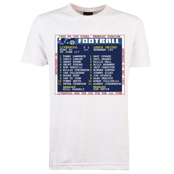 Bild von TOFFS - FA Cup Final 1965 (Liverpool) Retrotext T-Shirt - Weiss