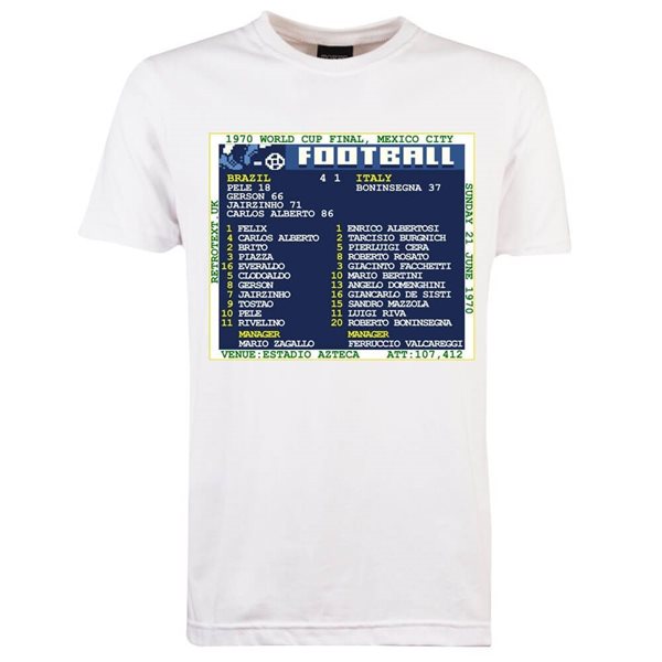 Bild von TOFFS - WM Final 1970 (Brasilien) Retrotext T-Shirt - Weiss