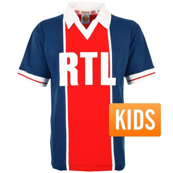 Bild von Paris Saint Germain RTL Retro Fußball Trikot 1981-1982 - Kinder