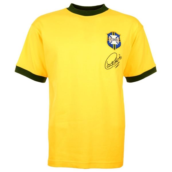 Bild von Brasilien Carlos Alberto Retro Fußball Trikot WM 1970 + Nummer 4