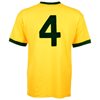 Bild von Brasilien Carlos Alberto Retro Fußball Trikot WM 1970 + Nummer 4