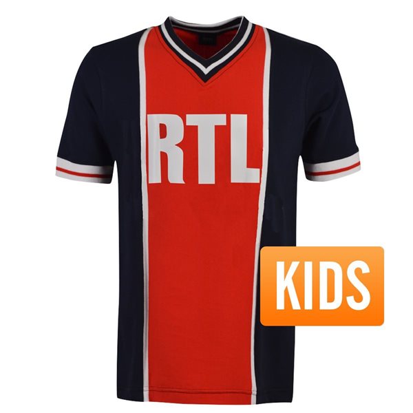 Bild von Paris Saint Germain RTL Retro Fußball Trikot 1976-1979 - Kinder