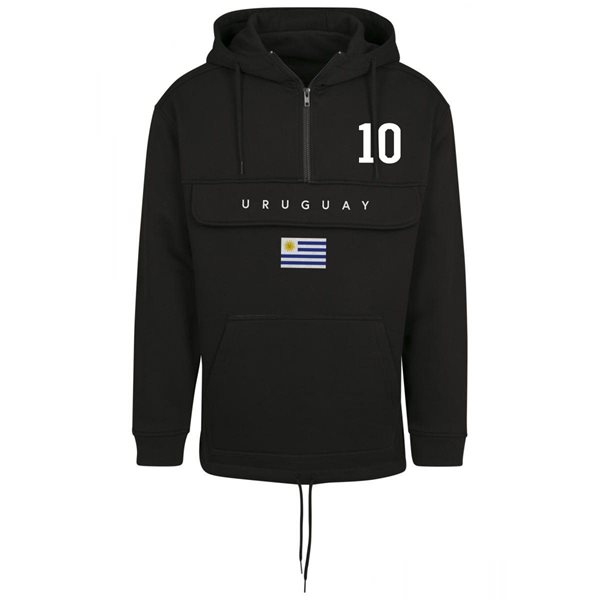 FC Eleven - Uruguay Flag Anorak Hoodie - Black