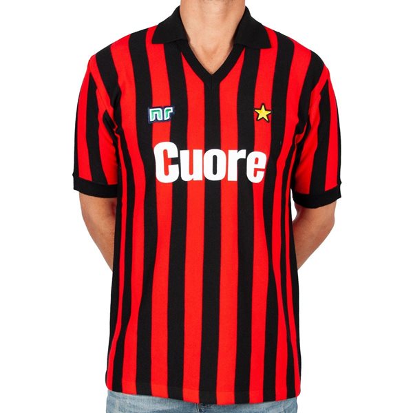 Ennerre - AC Milan Official Retro Shirt 1983-1983 + 6 (Baresi)