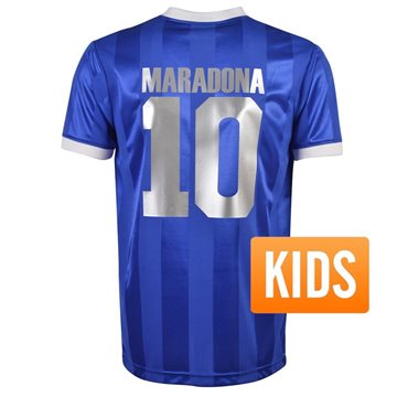 Diego Maradona 10 CMYA Retro 1986 Argentinien Fußballuniform Fußballtrikot-Kits für Erwachsene Memorial Collection von Fußballtrikots T-Shirt,Without Socks,L