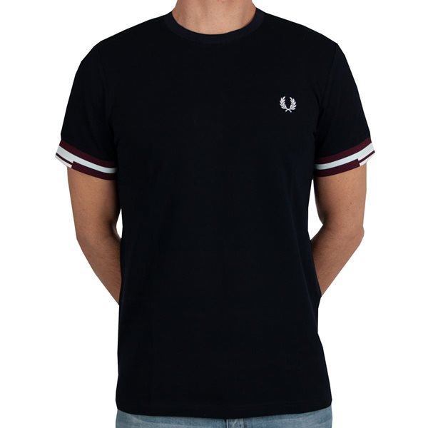 Fred Perry - Abstract Cuff T-Shirt - Navy