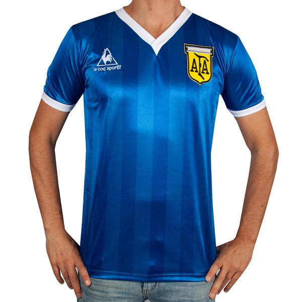 Le Coq Sportif - Argentina Retro Football Shirt Away WC 1986 + Number 10
