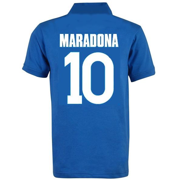 Napoli Retro Football Shirt 1987-1988 + Maradona 10