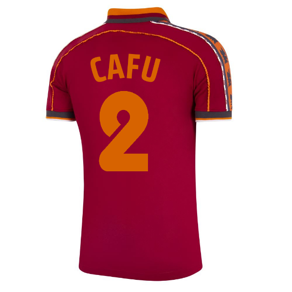 AS Roma Retro Football Shirt 1998-1999 + Cafu 2