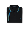 Fred Perry - Twin Tipped Polo Shirt - Black/ Wasabi/ Vintage Sky