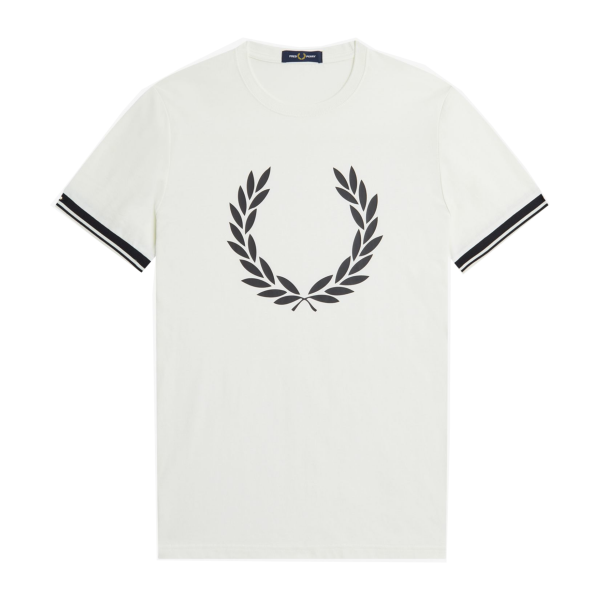 Fred Perry - Printed Laurel Wreath T-Shirt - Snow White