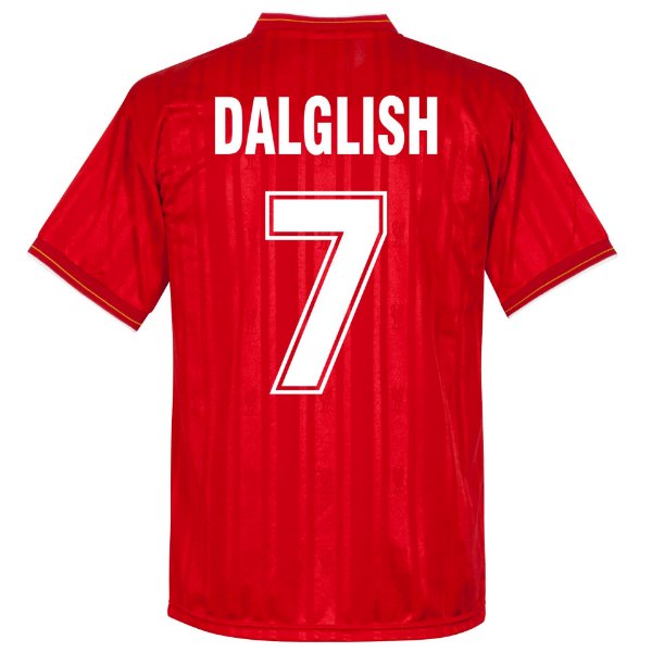 Liverpool Retro Football Shirt 1986 + Dalglish 7