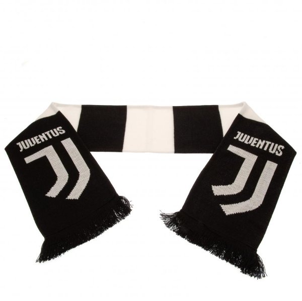 Juventus Retro Bar Scarf - Black/ White