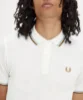 Fred Perry - Twin Tipped Polo Shirt - Snow White/ Blue/ Caramel