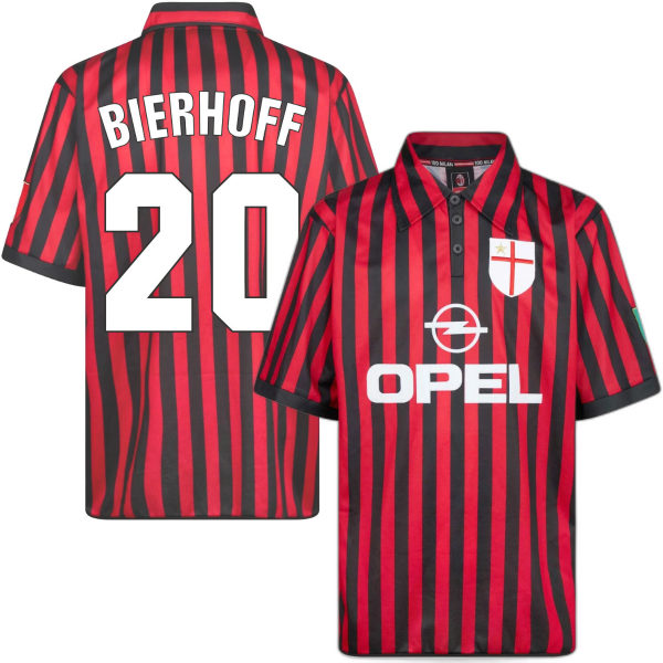 AC Milan Centenary Retro Football Shirt 2000 + Bierhoff 20