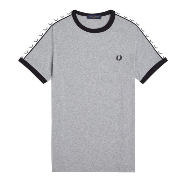 Fred Perry - Taped Ringer T-Shirt - Grijs