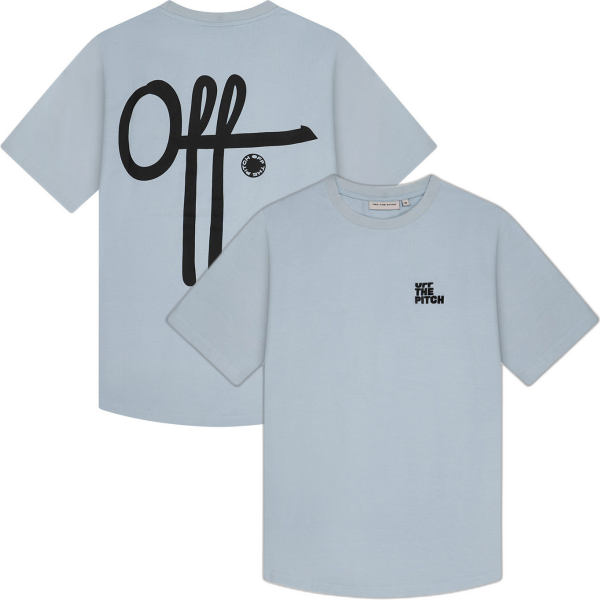 Off The Pitch - Fullstop Slim Fit T-Shirt - Lichtblauw