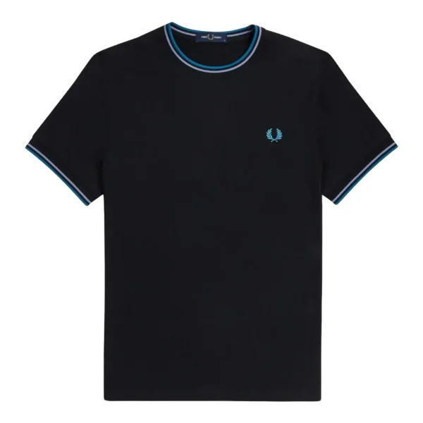 Bild von Fred Perry - Twin Tipped T-Shirt - Schwarz