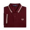 Bild von Fred Perry - Twin Tipped Poloshirt - Oxblood/ Ecru