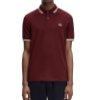 Bild von Fred Perry - Twin Tipped Poloshirt - Oxblood/ Ecru