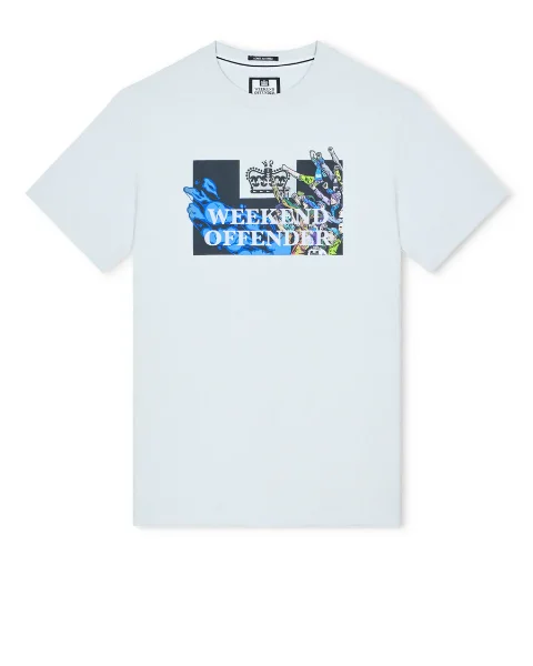 Weekend Offender Molazza Graphic T-Shirt - Sky