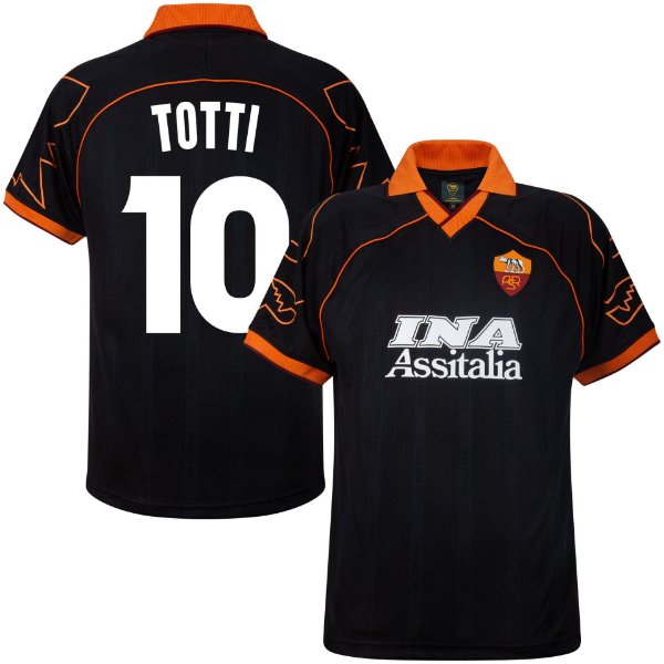 AS Roma Third Retro Football Shirt 1999-2000 + Totti 10