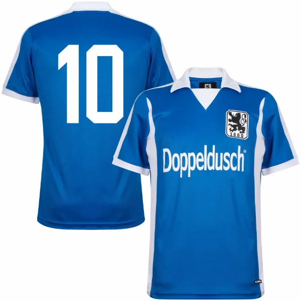 COPA Football - TSV 1860 München Retro Fussballtrikot 1980-1981 + Nummer 10