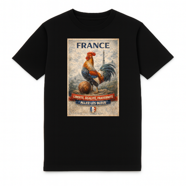 FC ELEVEN - France Allez Les Bleus Heavy T-Shirt  - Black